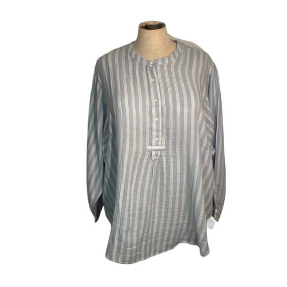 Old Navy women’s pullover top. Blue and white striped. 3/4 sleeves. Size 3X NWT - Picture 10 of 10